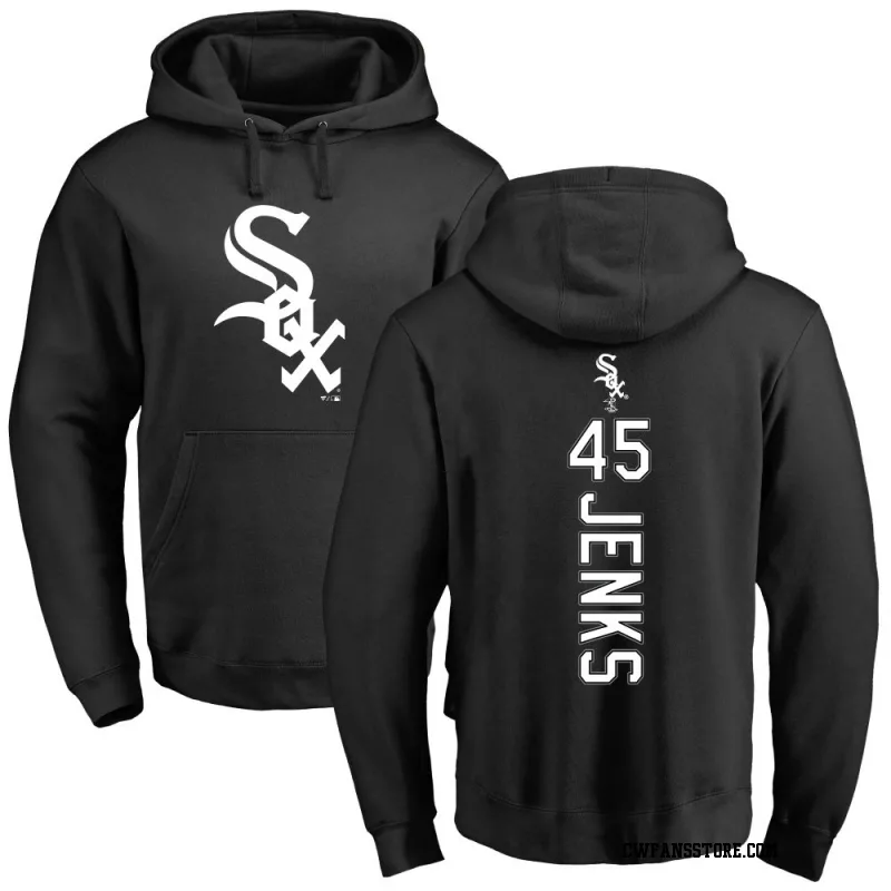 Black Men's Bobby Jenks Chicago White Sox Backer Pullover Hoodie