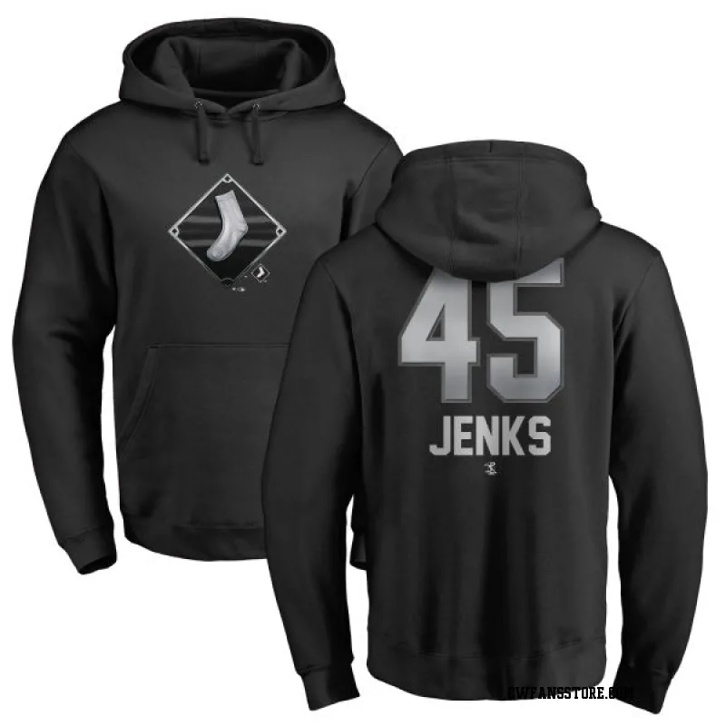 Black Men's Bobby Jenks Chicago White Sox Midnight Mascot Pullover Hoodie