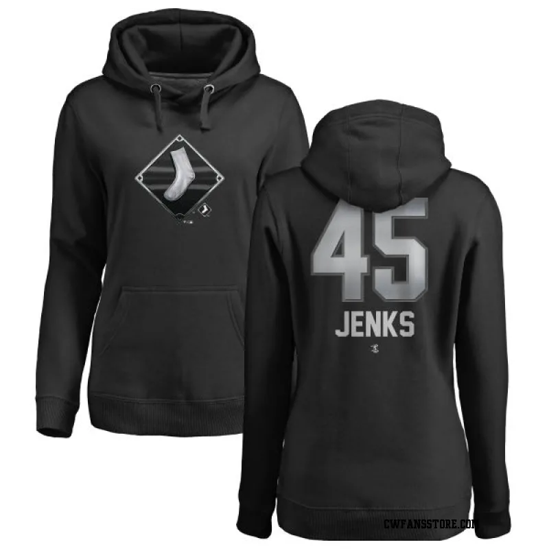 Black Women's Bobby Jenks Chicago White Sox Midnight Mascot Pullover Hoodie