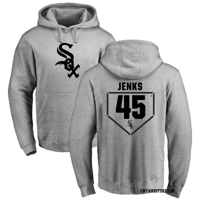 Gray Men's Bobby Jenks Chicago White Sox RBI Pullover HoodieHeathered