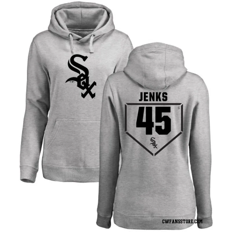 Gray Women's Bobby Jenks Chicago White Sox RBI Pullover HoodieHeathered