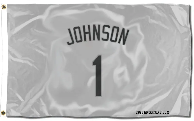 White Chicago  Sox  Lance Johnson  Flag (3 X 5)